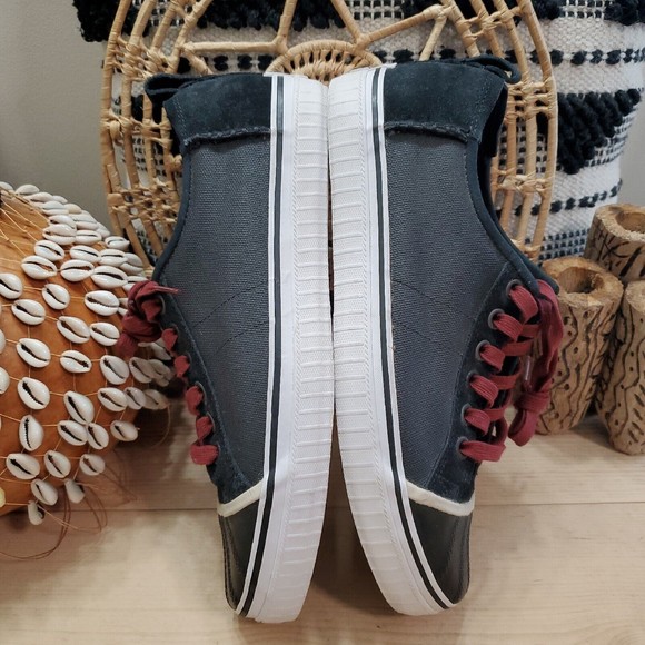 Sorel Sentry Distressed Leather Sneakers Colorblock Gray Black Men's 11.5 EUC - Picture 6 of 15